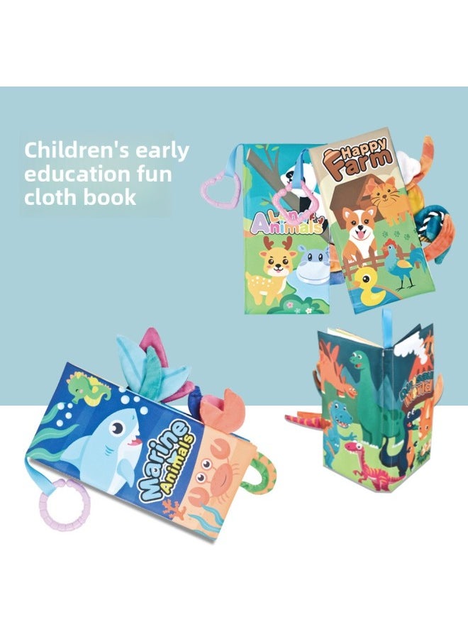Children's Tail Cloth Book Tear Not Ripping Paper Baby Enlightenment Early Education 0-1 Year Old Infant Explosions-Color:66531A-3  - Image 4