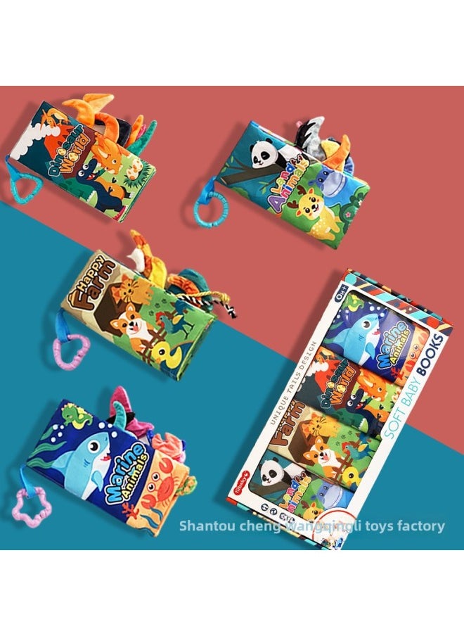 Children's Tail Cloth Book Tear Not Ripping Paper Baby Enlightenment Early Education 0-1 Year Old Infant Explosions-Color:66531A-3  - Image 3
