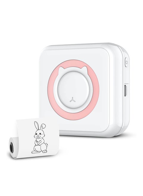 Mini Pocket Sticker Printer,  Bluetooth Wireless Portable Mobile Printer Machine Thermal Printer for Notes, Memo, Photo, Pocket Label Receipt Printer Compatible with iOS & Android