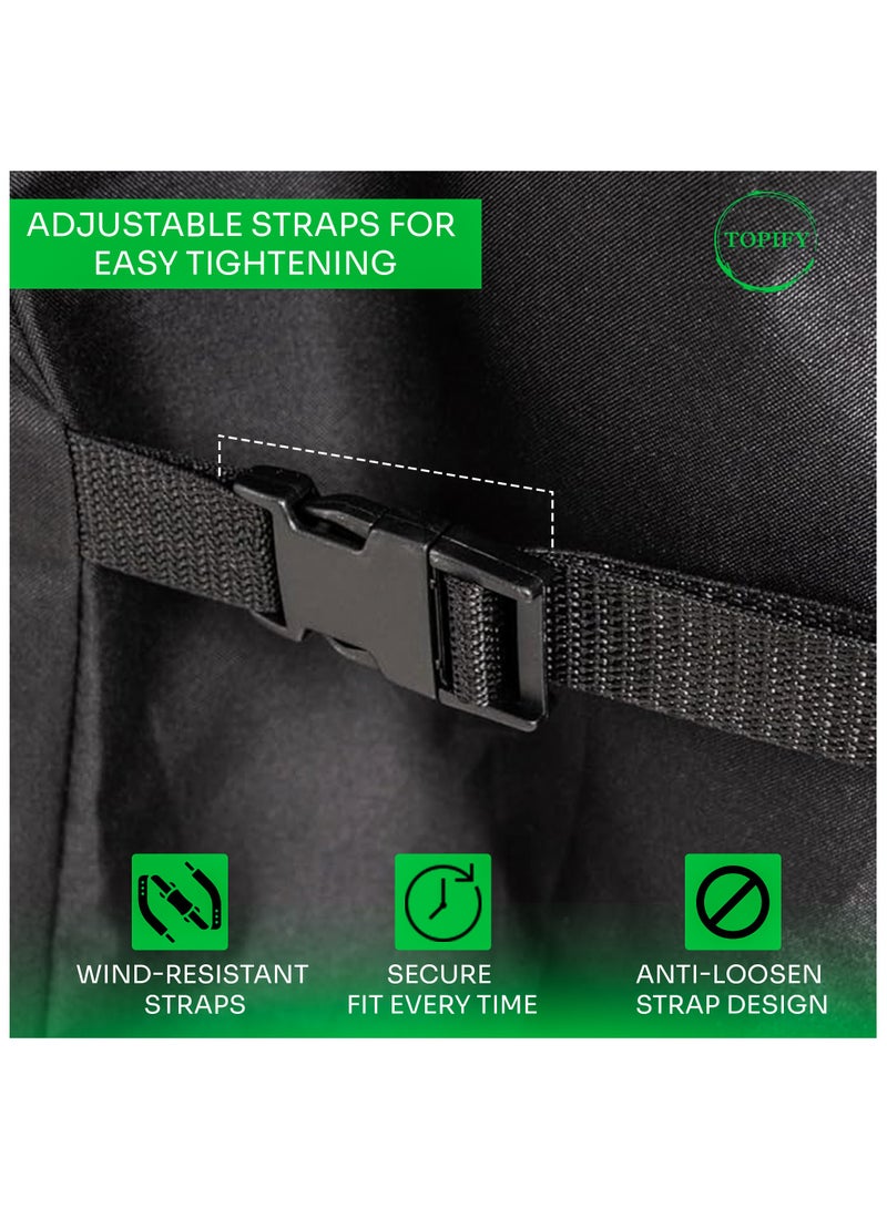 Topify TOPIFY Waterproof Grill Cover Anti Dust Charcoal Electric Barbeque Garden Outdoor BBQ Protective Case Multiple Sizes Black,190 x 71 x 117 cm  - Image 5