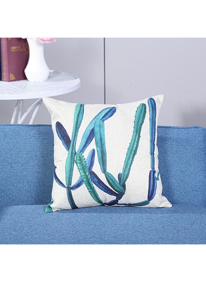 نيبمينينت غطاء وسادة بطبعة صبار أزرق/ أبيض - Image 1