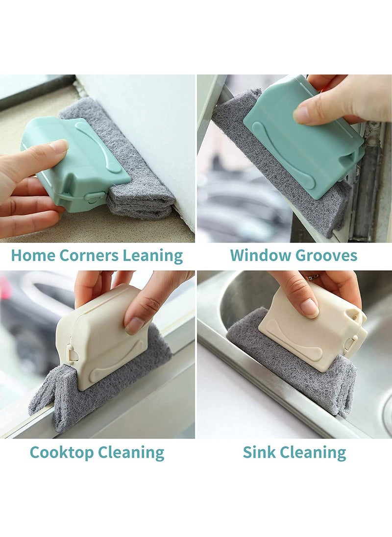 RRJ RRJ Window Groove Cleaning Brush Hand held Crevice Corner Cleaning Tool Magic Cleaning Brush MultiPurpose Cleaning Tool for Doors Window Slides and Crevices Blue  - Image 5