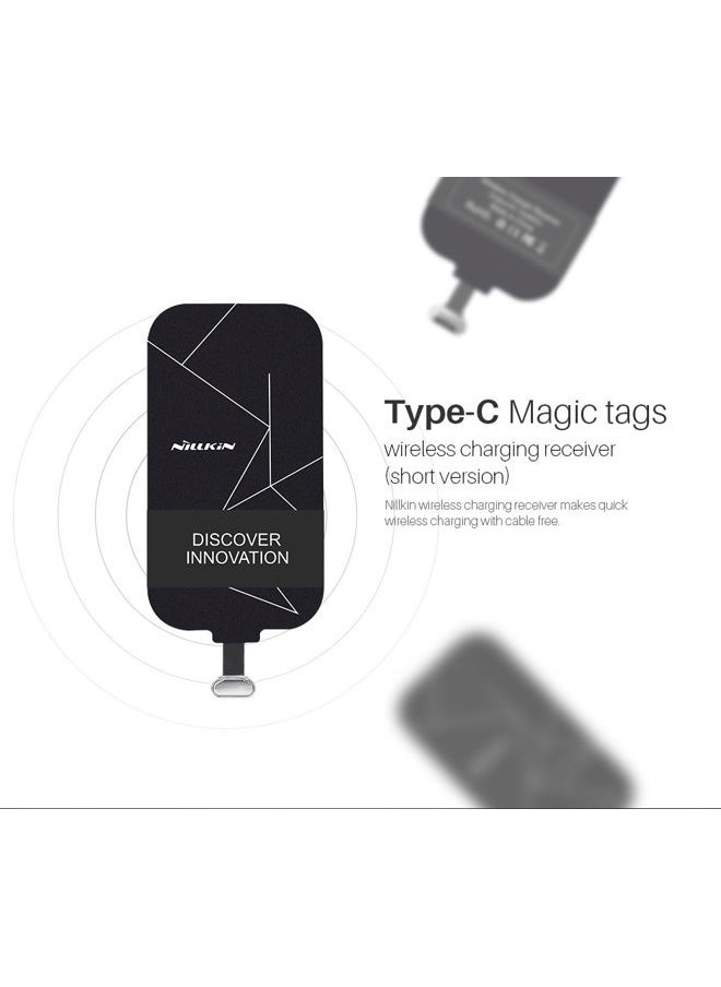 Nillkin - [Short Version] Type C Wireless Charging Receiver, Nillkin Magic Tag USB C Qi Wireless Charger Receiver Chip for Google Pixe 6a/5a/2/3a/Nexus 6P A53 A52 and Other USB-C Phones - Image 1