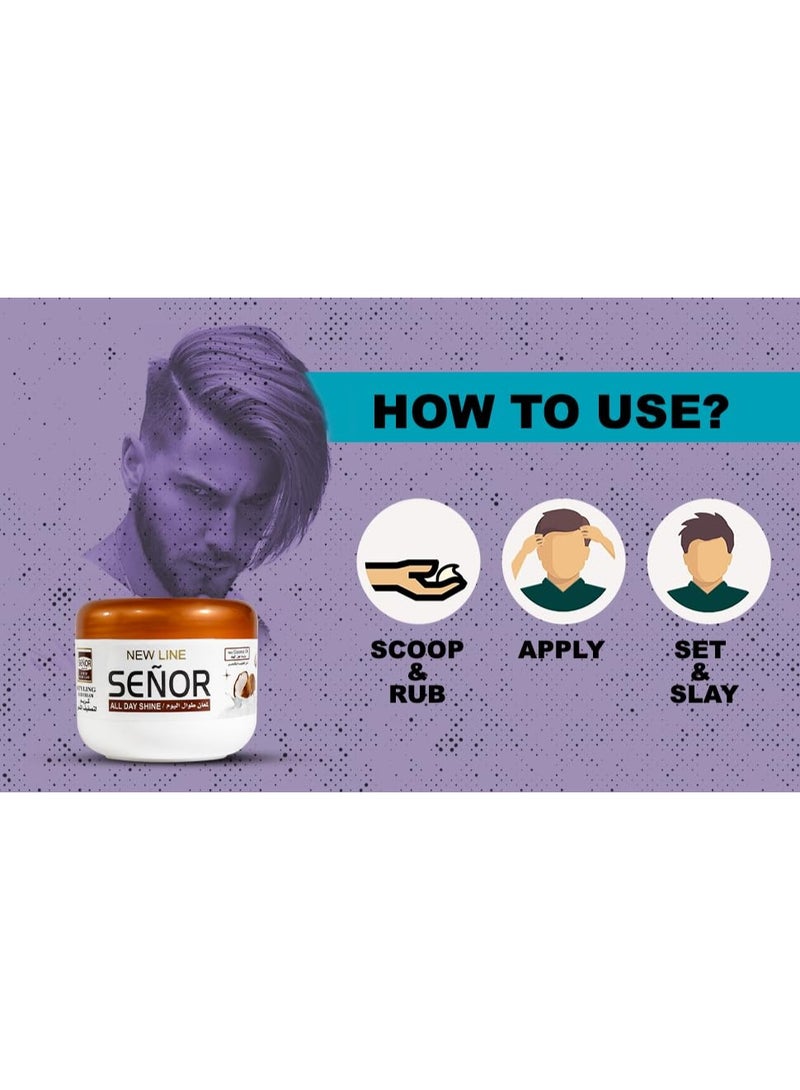 SENORS Hair Styling Cream With Coconut Oil 200 ml - Image 4