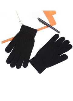 Generic Complete Finger Wool Knit Wrist Glove Winter Warm Workout for Women and Men  - Image 2