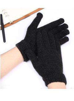Generic Complete Finger Wool Knit Wrist Glove Winter Warm Workout for Women and Men  - Image 1