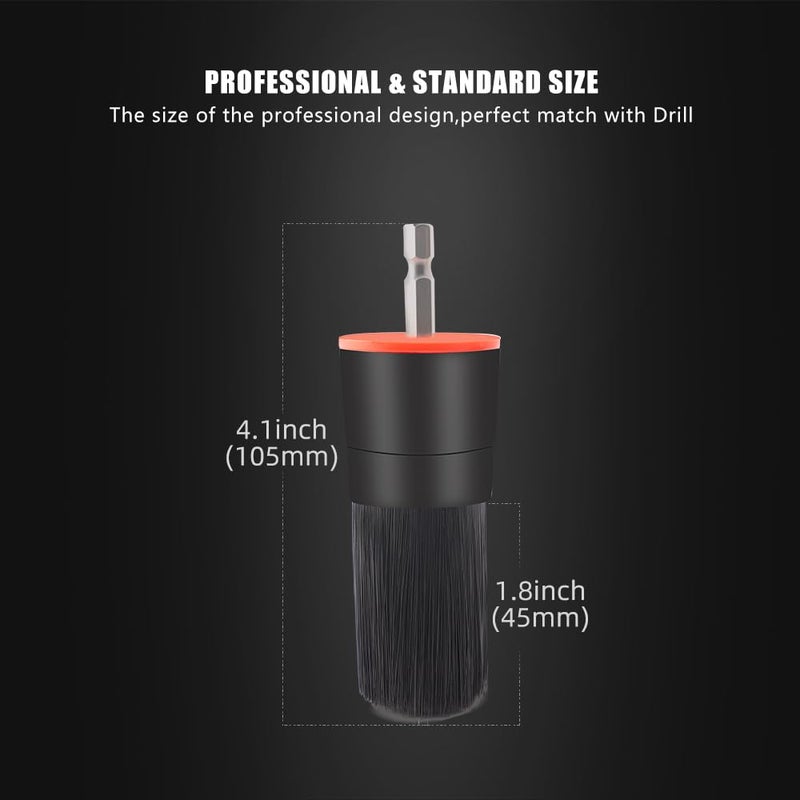 SPTA Drill Brush Attachment, 5 Pcs Mixed Hair Drill Brush Head Set, Auto Detail Set, Replacement Car Detail for Cleaning Interior or Exterior, Used on Electric, Electric Driver - Image 2