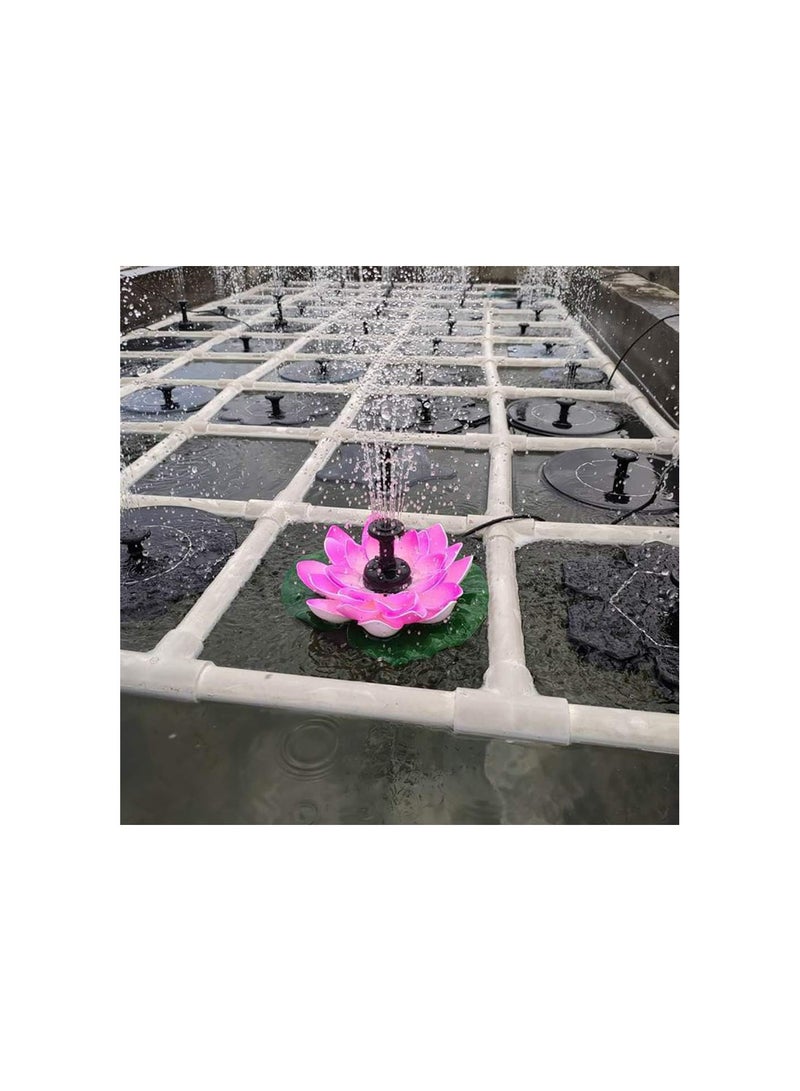 GGOOT 2.5 W Lotus Flower Solar Fountain Pump, Solar Powered Lotus Flower Leaves Pond Pump Water Feature Circle Fountain For Bird Bath, Outdoor, Water Cycling, Pond, Pool  - Image 5