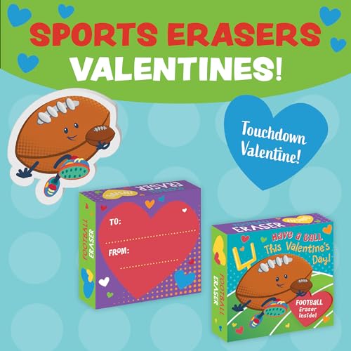 Peaceable Kingdom Valentines Box for Kids Valentines Day Box Kit for Valentines Cards for Kids Classroom Sports Eraser Valentines - Image 5