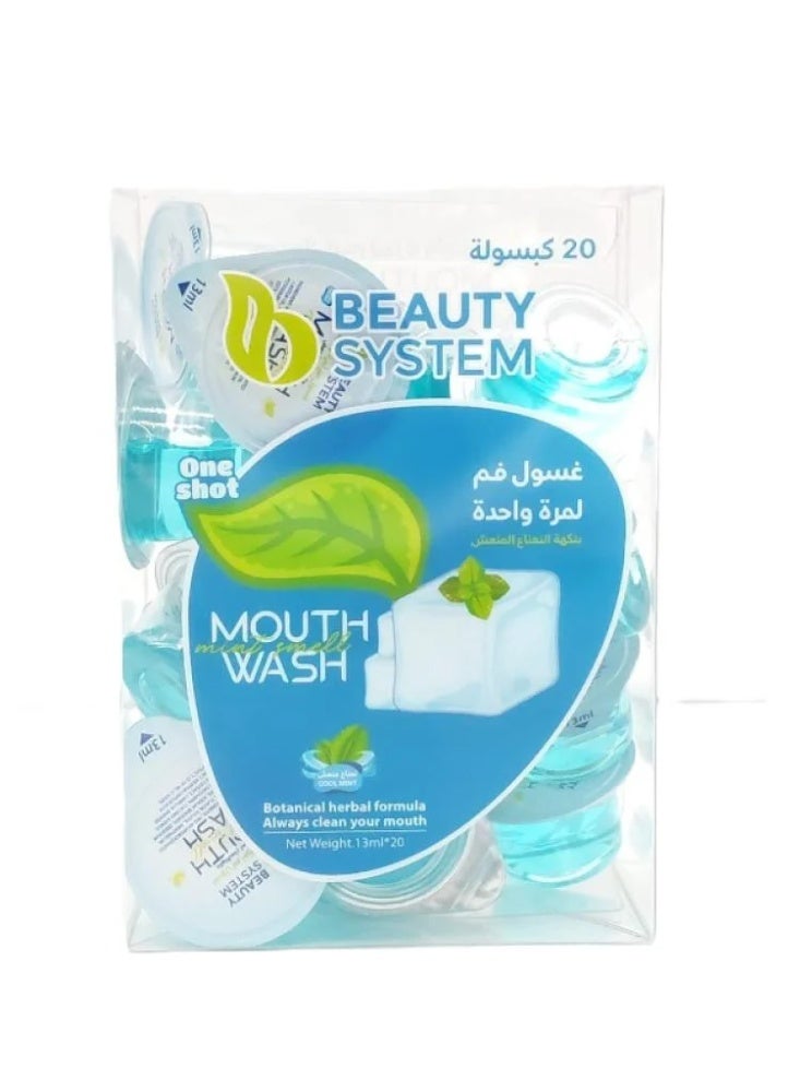 BEAUTY SYSTEM Mouthwash Capsules Refreshing Mint Flavor - 13 ml x 20 - Image 2