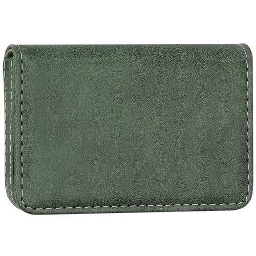 AI-DEE RFID Blocking Wallet - Minimalist Leather Business Credit Card Holder (12-Green) - Image 1