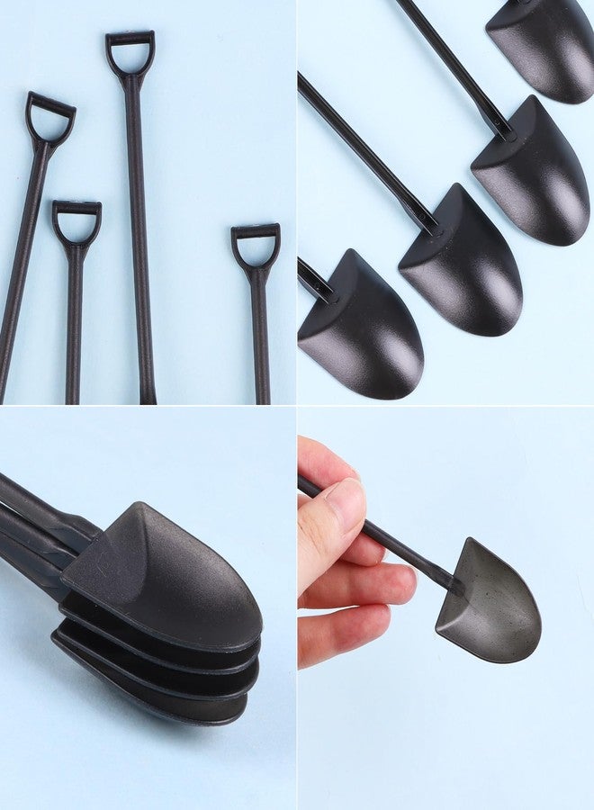DIYASY 100 Pcs Mini Shovel Spoons, Plastic Shovel Spoon for Desserts Halloween Disposable Tiny Shovel Birthday Party Favors Construction Baking Supplies for Ice Cream Pudding Yogurt - Image 3