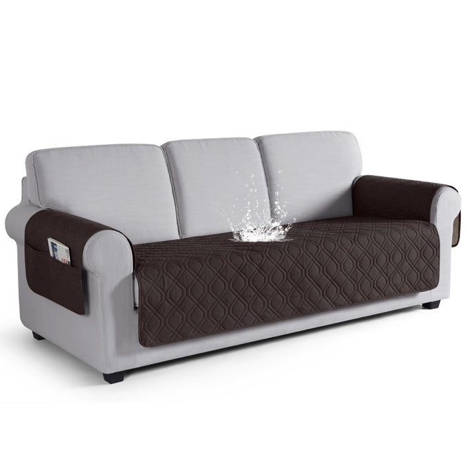COUCH COVER WATERPROOF SOFA COVERS WASHABLE SLIPCOVER FURNITURE PROTECTOR COUCH SEAT COVERS NONSLIP COUCH COVER FOR DOGS PETSSOFA CHOCOLATE