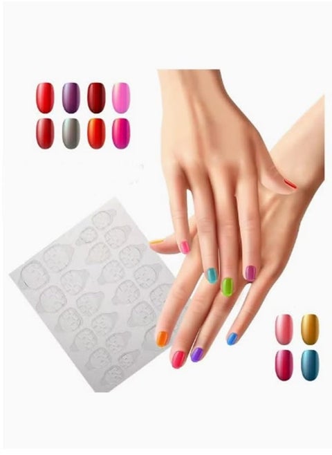Double Face Beauty Deluxe Nail Glue Set 24 Pieces Multicolour