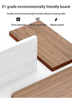 MileMelo Sofa Side End Table, C Shaped Table Laptop Holder, End Stand Desk Coffee Tray Side Table, Notebook Tablet Beside Bed Sofa Portable Workstation, Over Bed Table (Brown)  - Image 4