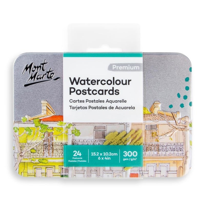 Mont Marte Mont Marte Watercolour Postcards 300gsm 24 Sheets - Image 1