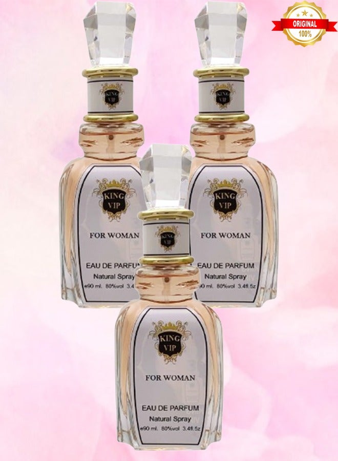 King 3 Pieces Vip Perfume For Women 100ml EDP - Image 1