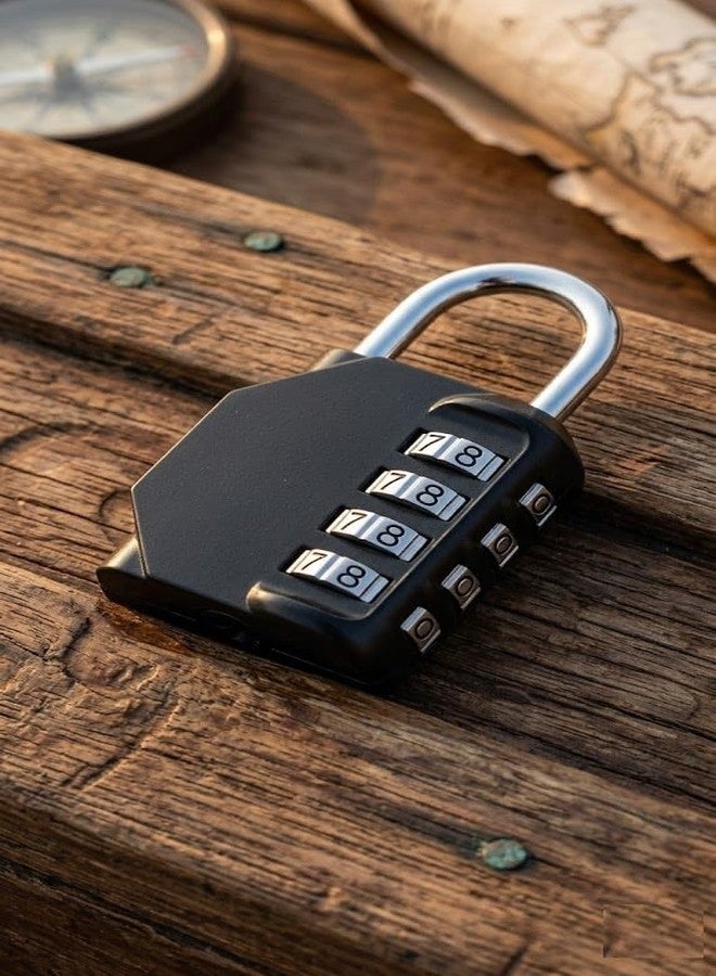 Rangchhelo قفل حقائب صغير من رانجشيلو، قفل برقم سري مكون من 4 أرقام، قفل أمتعة قابل لإعادة الضبط مصنوع من سبائك الفولاذ للسفر والعمل، قفل أمان صغير الحجم للحقائب - Image 1