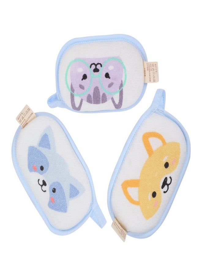 FOMIYES Baby Bath Sponge 3Pcs Soft Loofah for Kids, Gentle Skin-Friendly Mesh Scrubber, Cute Cartoon Design for Bathtime Fun & Daily Cleansing (Mixed) - Image 1