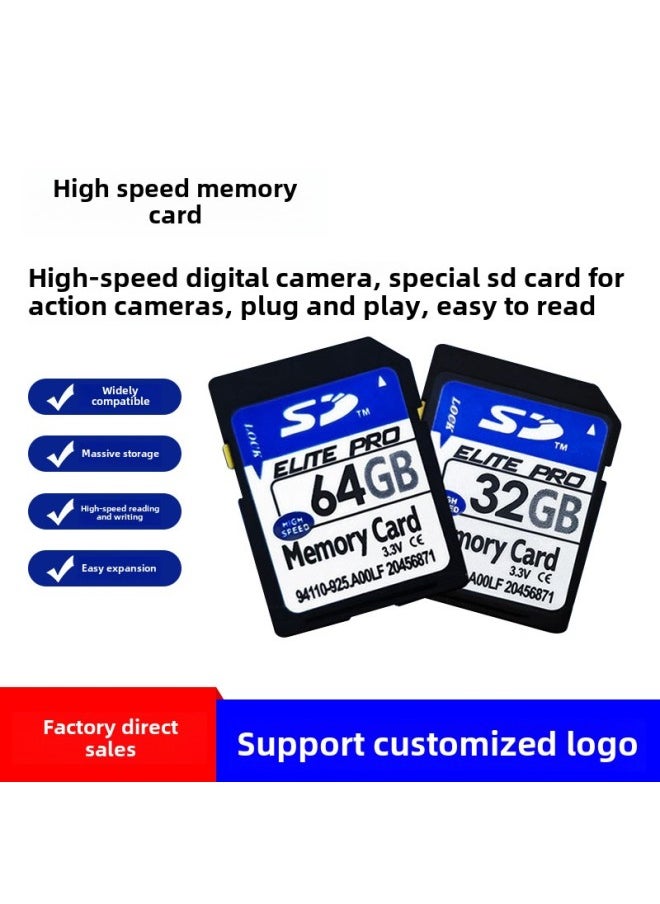 SD Card 64g Memory Card U10 High Speed Digital Camera Special SD Card 32g Sports Camera Special SD Card-Color:Black-Capacity:4GB  - Image 5