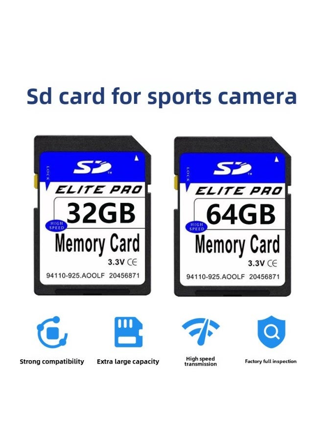 SD Card 64g Memory Card U10 High Speed Digital Camera Special SD Card 32g Sports Camera Special SD Card-Color:Black-Capacity:4GB  - Image 4