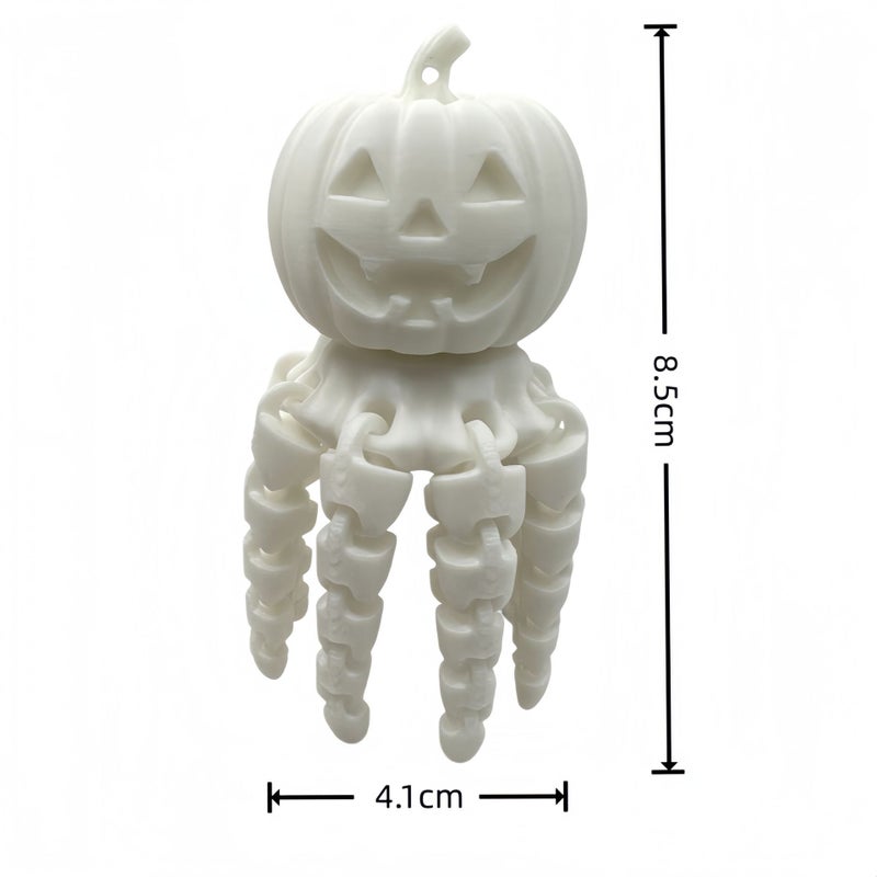 Halloween Ghost Pumpkin Glow-in-the-Dark Rotating Keychain Stress Relief Toy - Image 5