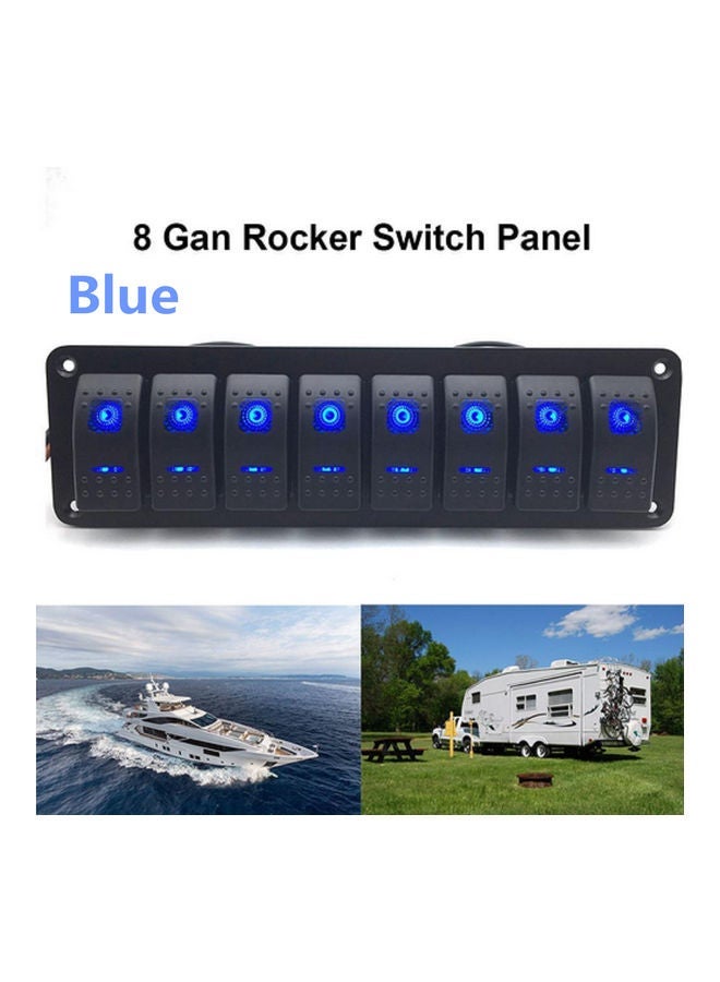 NIBEMINENT 8-Gang Waterproof RV LED Switch Panel for Car Truck Marine Boat - Image 3