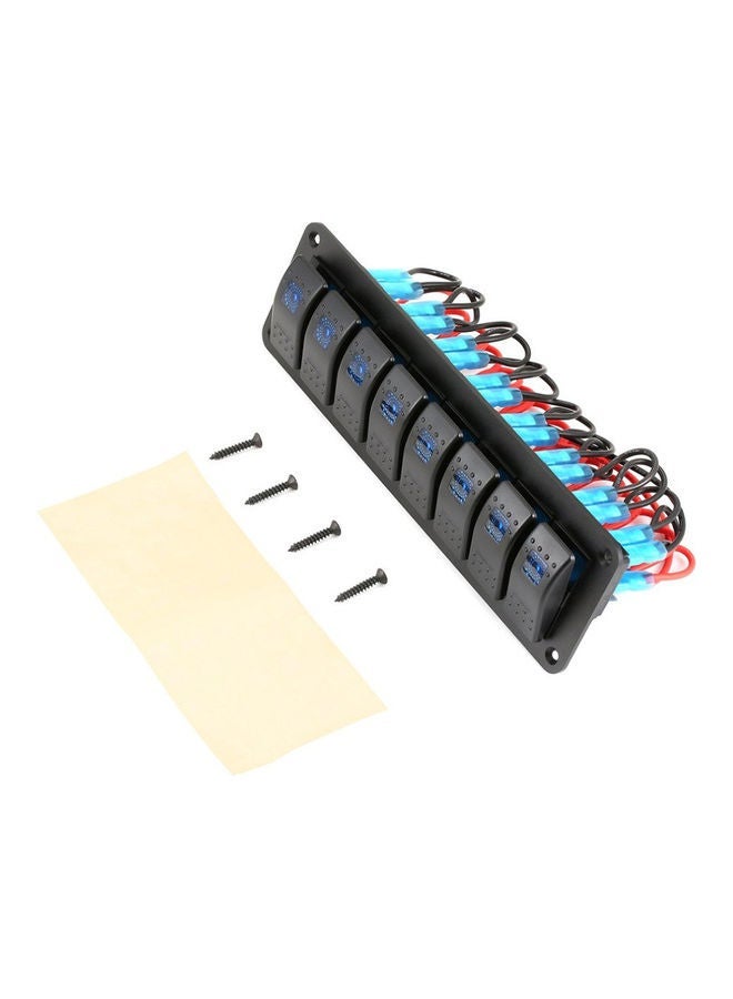 NIBEMINENT 8-Gang Waterproof RV LED Switch Panel for Car Truck Marine Boat - Image 1