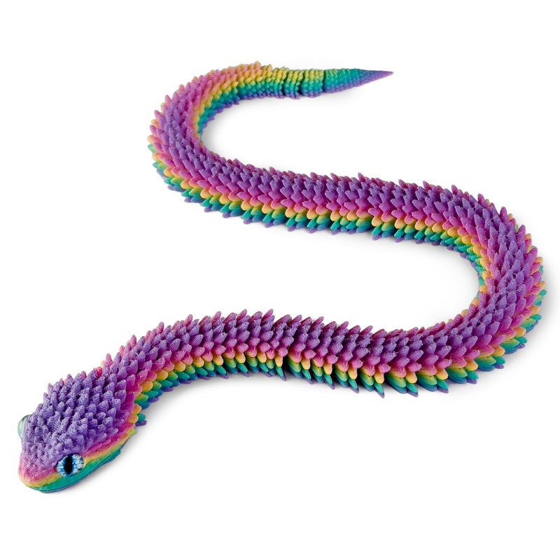TiTiC 3D Printed Snake Articulated Flexible 3D Printed Animals Fidget Toy Realistic Slithering DesignFidget Toys Gifts for Halloween - Image 2