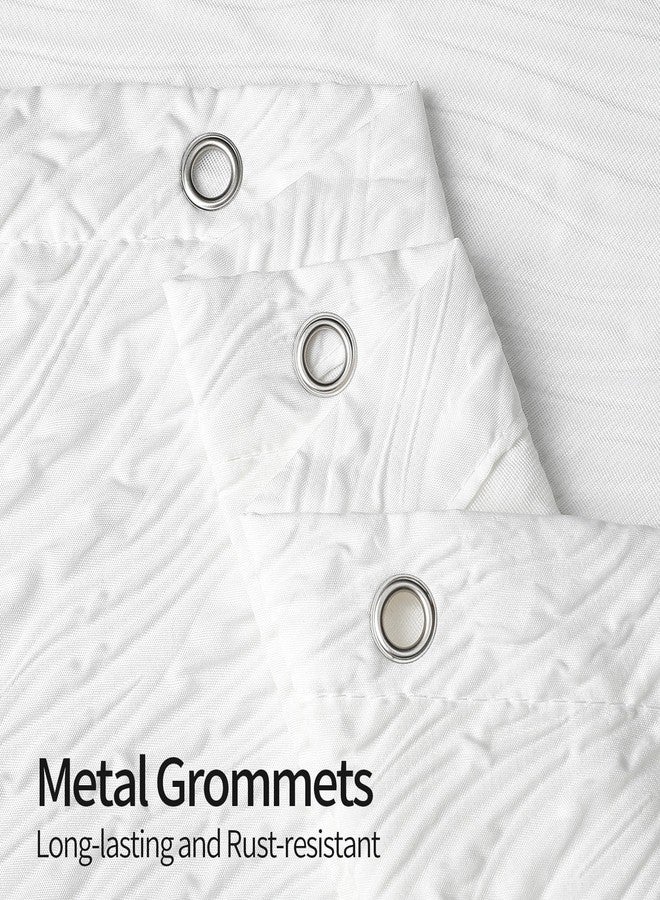 MitoVilla Grey Ombre Shower Curtain, Farmhouse Waves Fabric Shower Curtains for Modern Hotel Bathroom Decor, 3D Geometric Embossed Textured, Waterproof & Wrinkle Resistant, 72 x 72 - Image 4