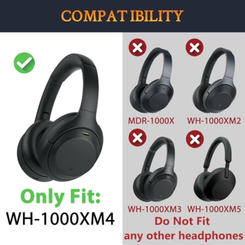 Earpads for Sony WH-1000XM4 - for WH1000XM4 XM4 Headphones - Image 2