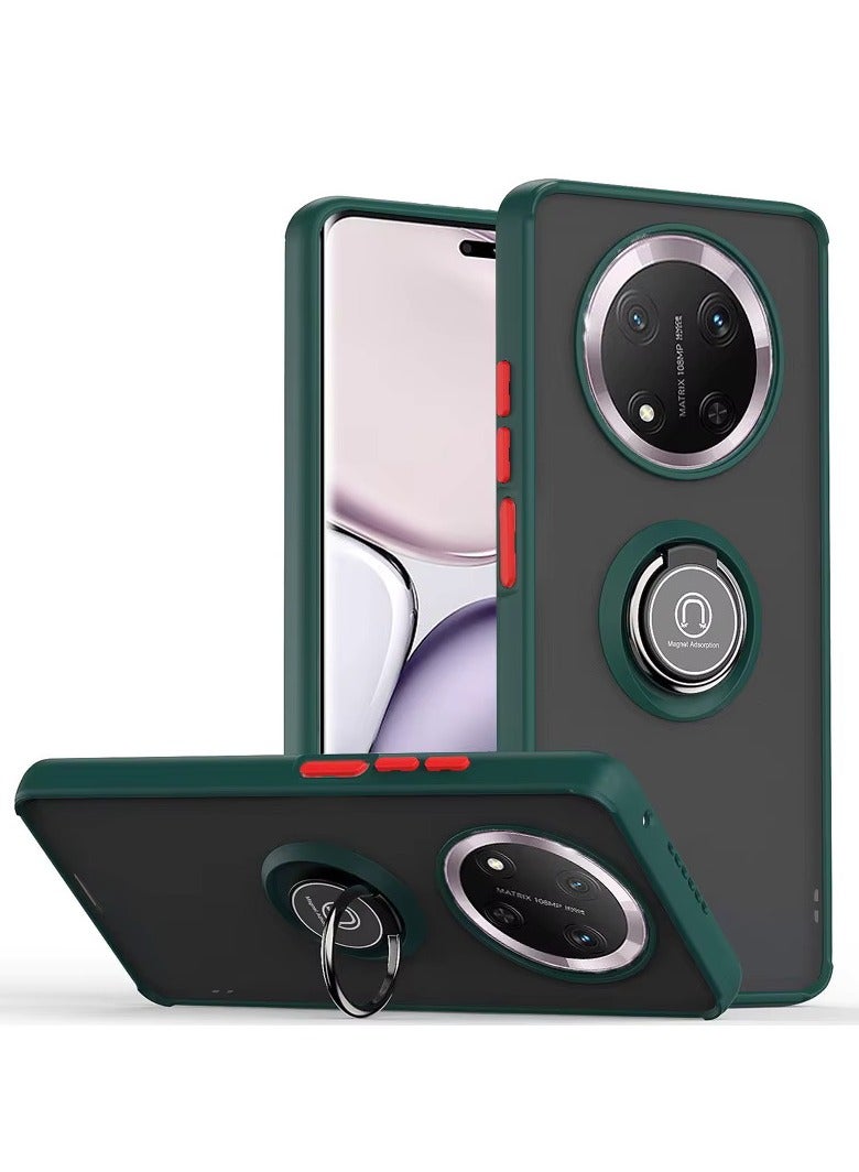Case For Honor X9C 5G Rotational Metal Ring Grip Kickstand Cover Magnetic Car Mount Holder Case Shockproof Anti Fingerprint Case for Honor X9C 5G - Image 1