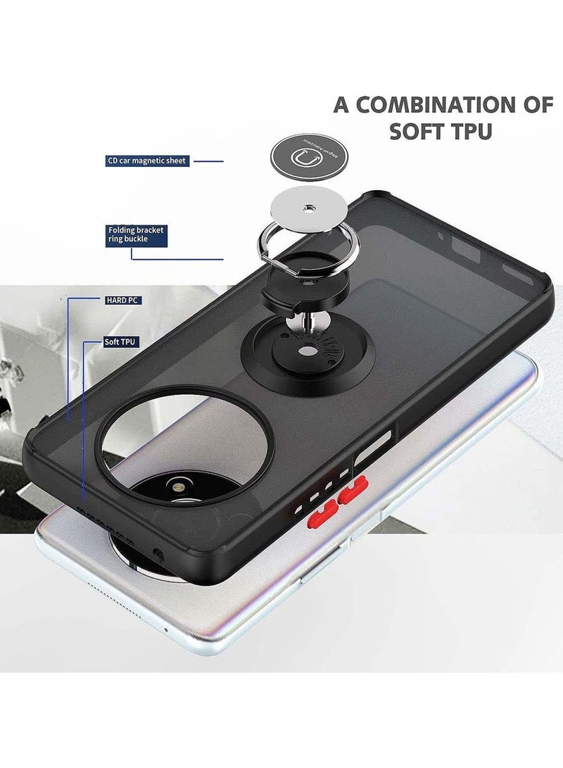 Case For Honor X9C 5G Rotational Metal Ring Grip Kickstand Cover Magnetic Car Mount Holder Case Shockproof Anti Fingerprint Case for Honor X9C 5G - Image 5