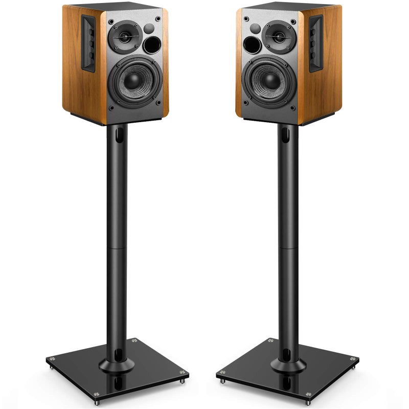 PERLESMITH Universal Speaker Stands Pair for Surround Sound up to 22LB, 27.56 Inch Bookshelf Speaker Stand for Klipsch, Polk, Yamaha & Other Large Satellite, Bookshelf Speakers, Studio Monitors - Image 1