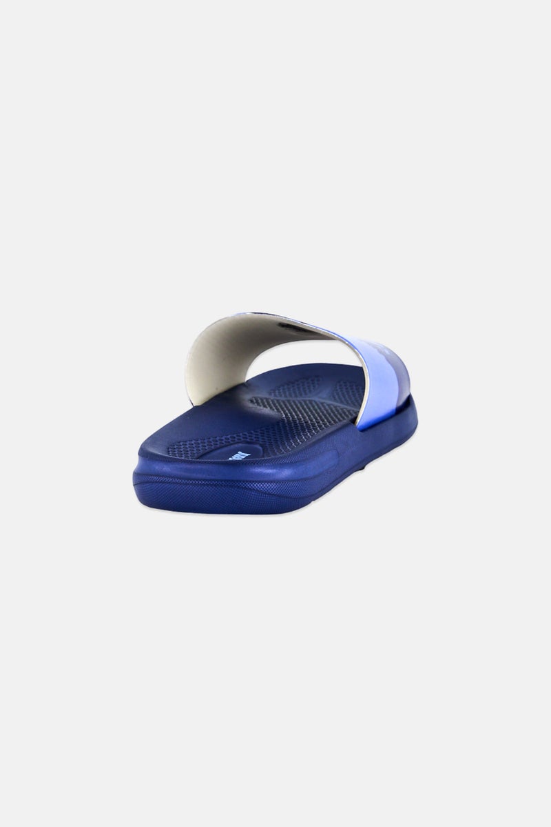 Jurassic Park Kids Boy Graphic Print Slip On Slides, Navy - Image 3