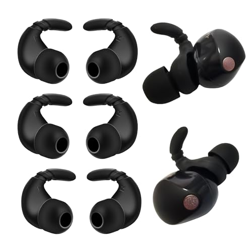 Luckvan Silicone Ear Hooks for Sony WF-1000XM5 Ear Tips Replacement Earbuds Tips for WF-1000XM5 WF-1000XM4 WF-1000XM3 Earbuds 3 Pairs - Image 1