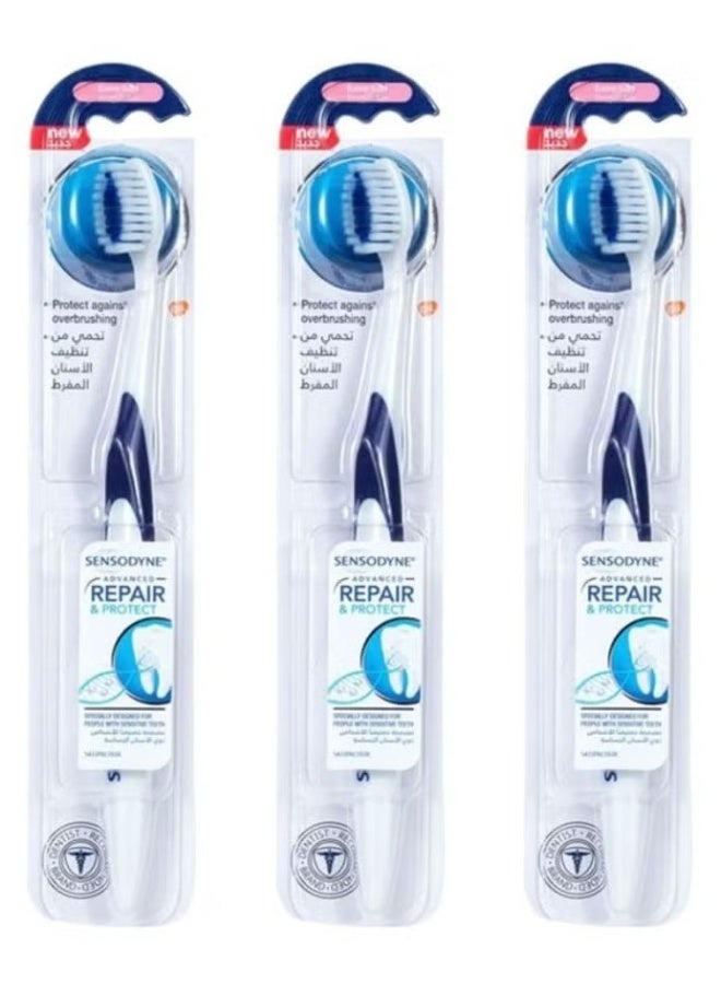 Sensodyne 3Pcs Advanced Repair And Protect  Extra Soft Toothbrush Multicolor - Image 1