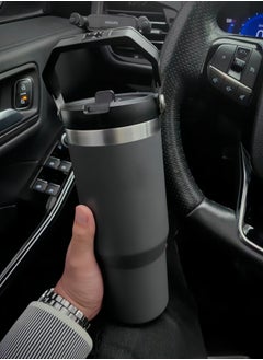 HEROCKX Stainless Steel Tumbler - Vacuum Insulated Water Bottle for Home Office or Car Reusable Cup with Straw Leak Resistant Flip Cold for 12 Hours or Iced for 2 Days 30oz  - Image 1