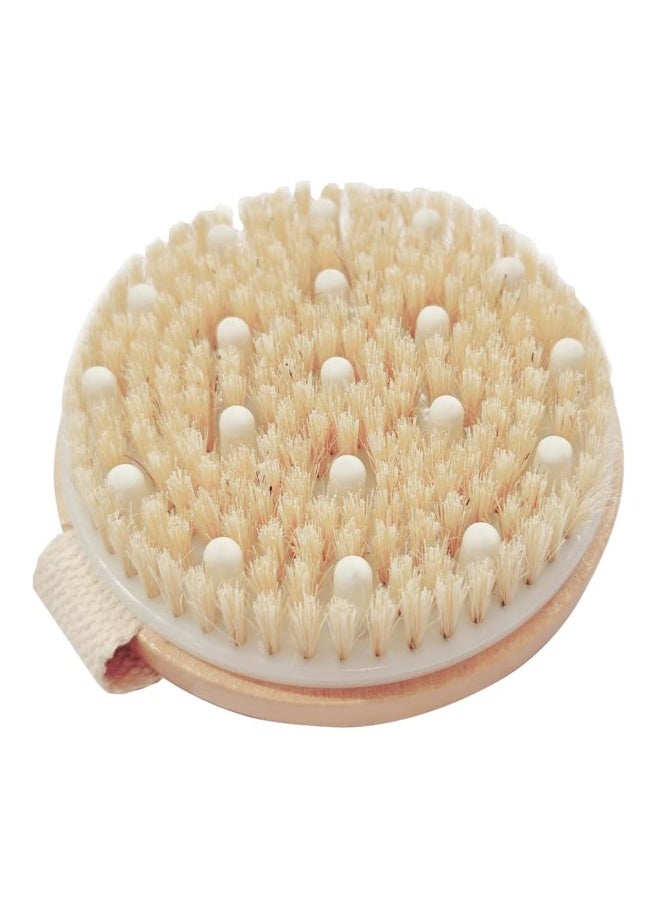 Bamboo Dry Body Brush Shower Brushing Removes Dry Skin with Massage Nodes Exfoliating Bath Brushes Body Scrubber - Image 1