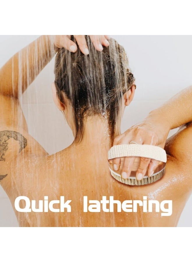 Bamboo Dry Body Brush Shower Brushing Removes Dry Skin with Massage Nodes Exfoliating Bath Brushes Body Scrubber - Image 5