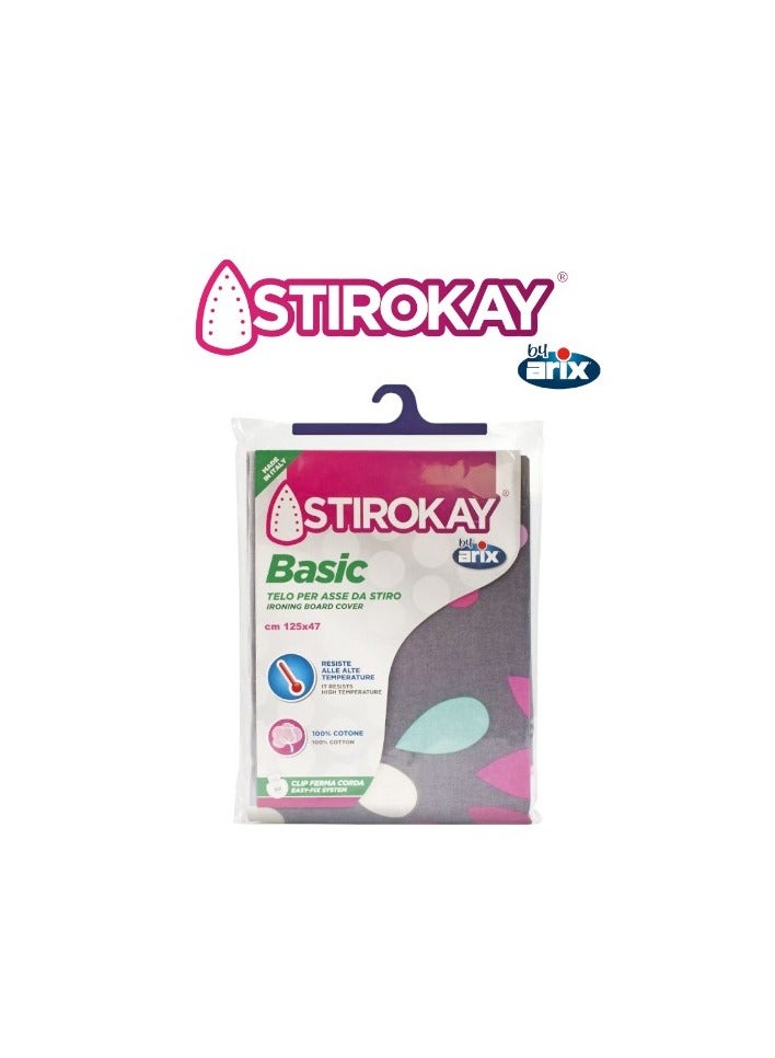 Stirokay Basic Printed Cotton Iron Cover with Foam Backing – Durable, Comfortable, and Heat-Resistant