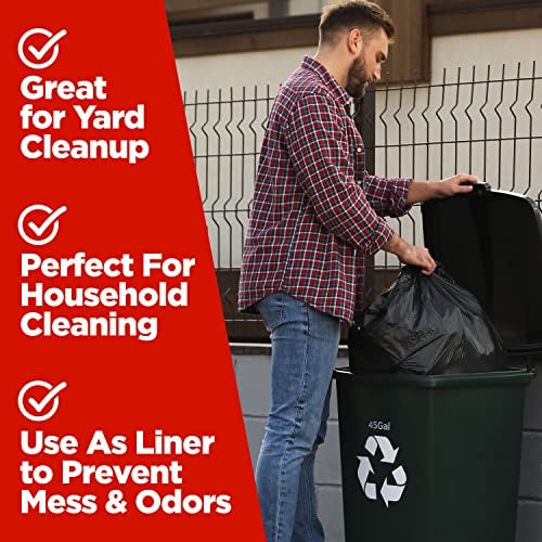 ToughBag 4045 Gallon Trash Bags Heavy Duty 250 Count Black Garbage Bags Made In USA - Image 5