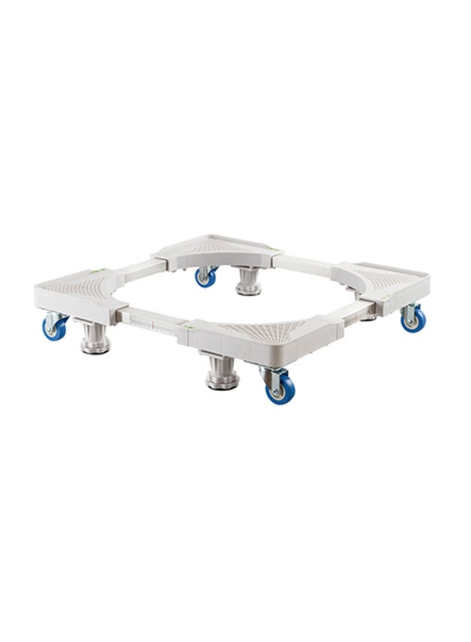 Skill Tech Skilltech SH MS05FS Heavy-Duty Adjustable Washing Machine Mobile Base | 250kg Load | Non-Locking Casters | Stainless Steel & Plastic | White - Image 1