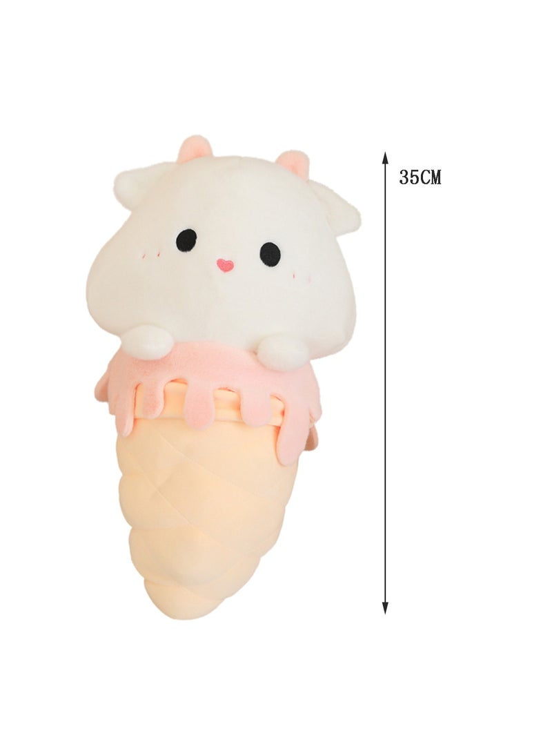 35 CM Cartoon Ice Cream Shape Plush Toy Soft Stuffed Cute Animal Doll For Girls And Boys All Ages Gift（Style 1） - Image 2