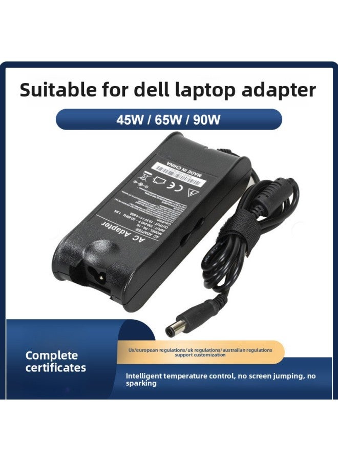 For DELL Laptop Power 90W 19.5V4.62A Power Adapter DELL Computer Charger-Color:Black