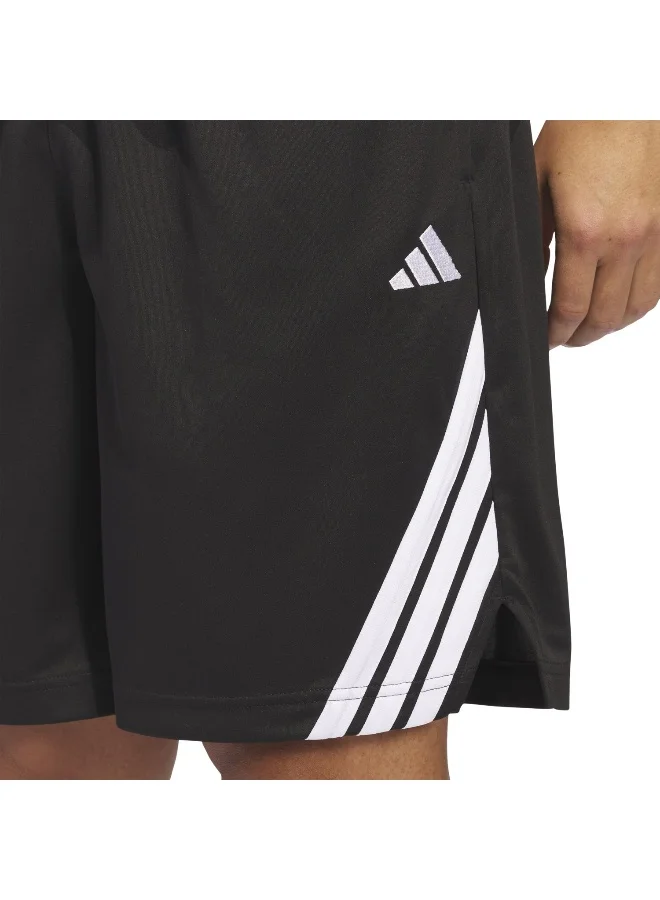 Adidas 3-Stripes Short Black Basketball Shorts For Men XS 9"