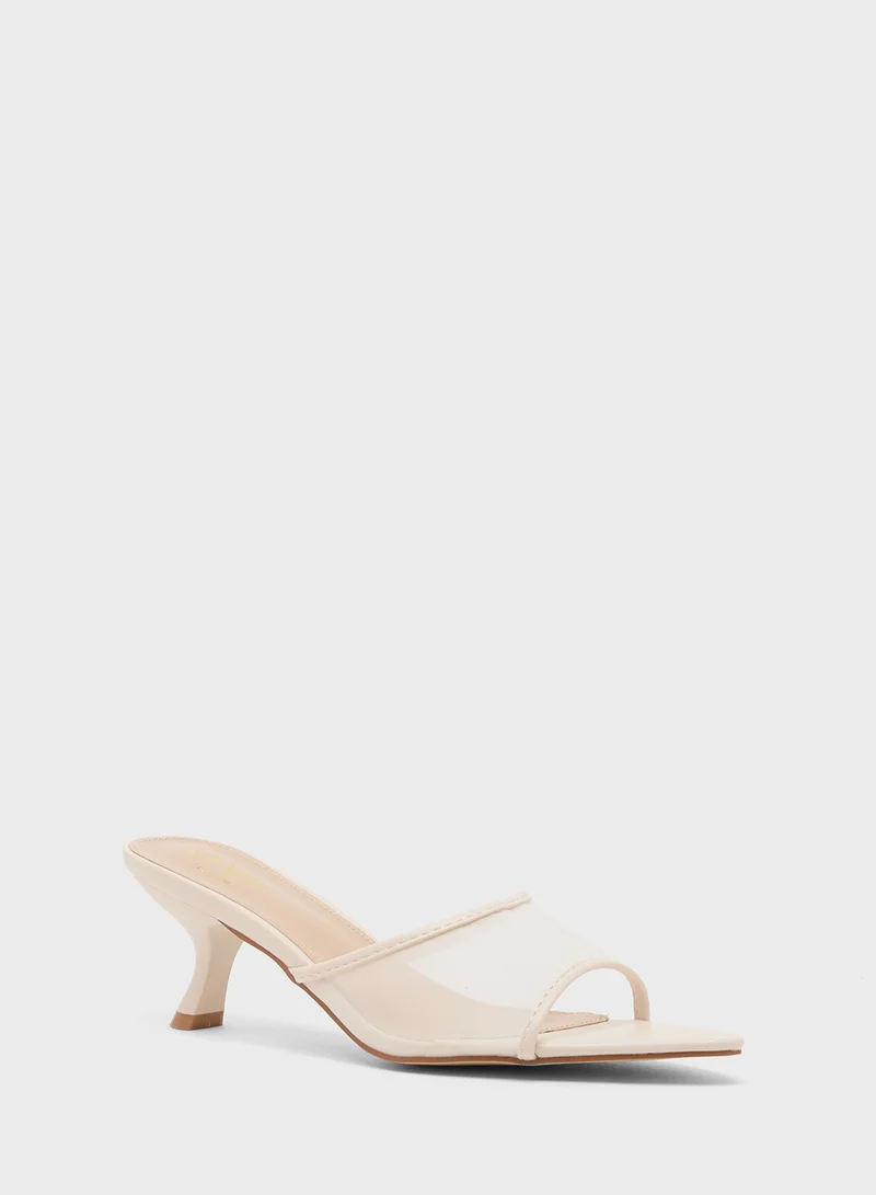 Ginger Mid Heel Mesh Sandal