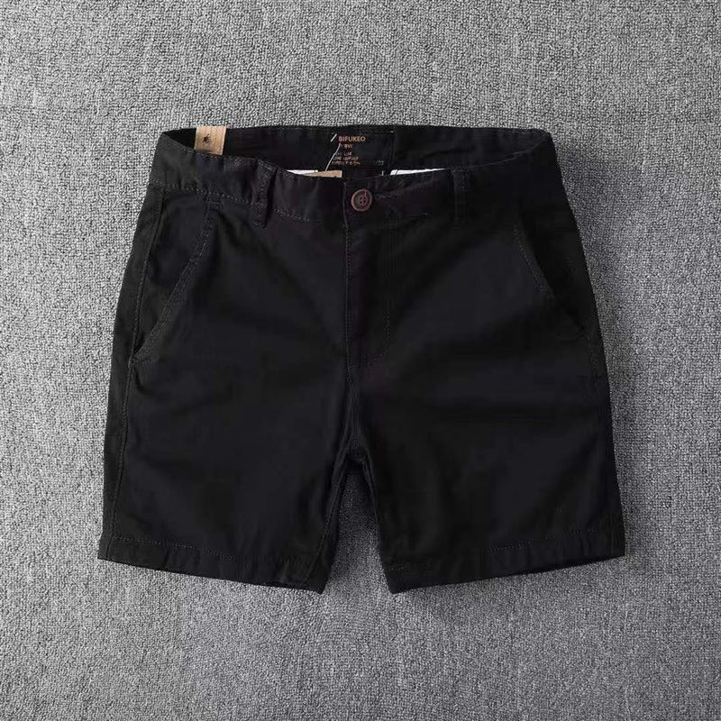 2023 Summer Mens Cotton Casual Shorts Khaki  - Image 2