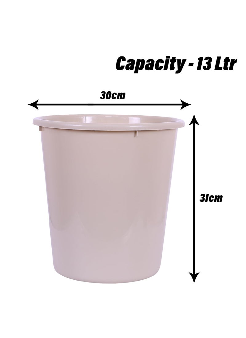 Urbane Home Urbane Home Dustbin Open Dustbin Plastic Garbage Dustbin Dustbin For Kitchen Dustbin For Bathroom Office Dustbin Plain Sada Dustbin 13 LTR Pack of 2 Multi  - Image 3