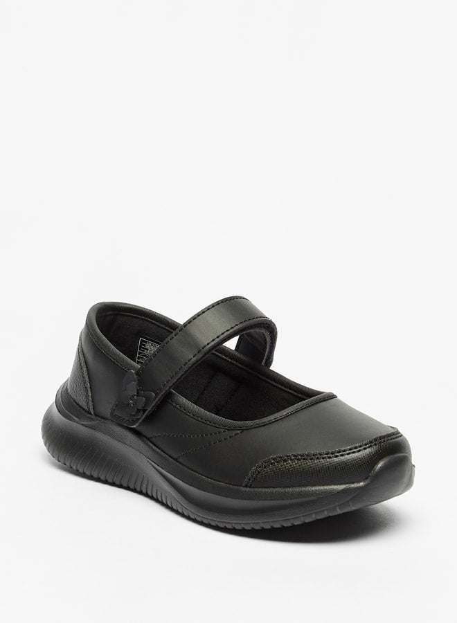 Dash Girls Solid Mary Jane Shoes with Hook and Loop Closure - Image 2